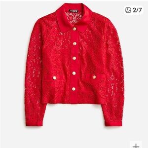 NWT red lace blouse